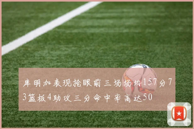 库明加表现抢眼前三场场均157分73篮板4助攻三分命中率高达50